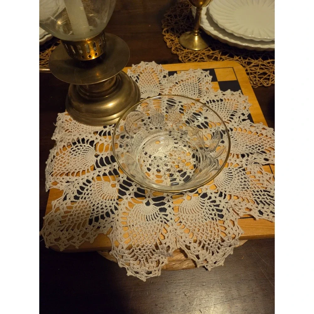 vintage French glass berry bowl
